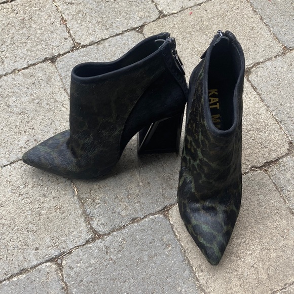 KAT MACONIE leopard print ankle boots size 6 - Picture 2 of 13